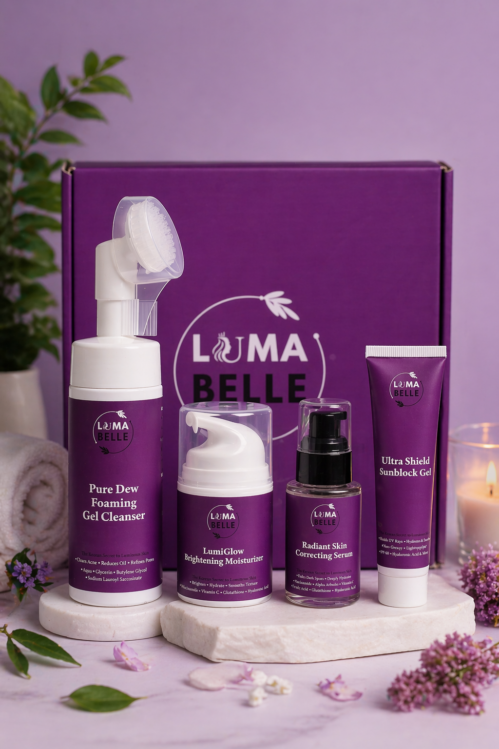 Luma Belle Complete Skincare Kit – Cleanse, Hydrate & Protect